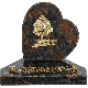 Plaque coeur bronze arbre 12x12cm vue 1