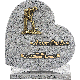 Plaque coeur bronze agriculteur 25x25cm vue 1