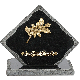 Plaque losange bronze fleur 20x20cm vue 1