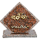 Plaque losange bronze tracteur 20x20cm vue 1