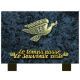 plaque bronze colombe feuillage 12x18cm vue 1
