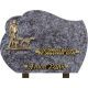 Plaque forme bronze chasseur chiens 18x25cm vue 1