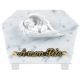 Plaque forme bronze ange endormi 18x25cm vue 1
