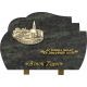 Plaque forme bronze village 20x30cm vue 1