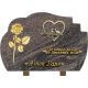 Plaque forme gravure fleur or 20x30cm  vue 1