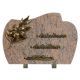plaque forme bronze fleurs bouquet 25x35cm vue 1
