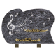 Plaque forme sablage notes de musique 30x20cm vue 1