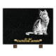 Plaque rectangle silhouette chat 25x18cm  vue 1