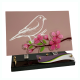 Plaque plexiglas branche moineau 22x28cm vue 1