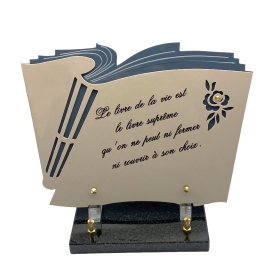 Plaque plexiglas livre ouvert 30x24cm
