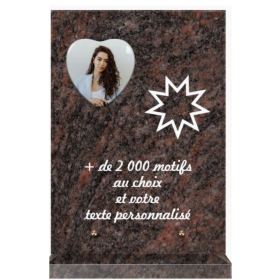 Plaque funéraire personnalisable rectangle-verticale 25x35cm
