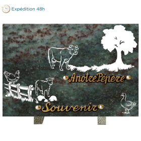 Plaque gravure campagne 20x30cm