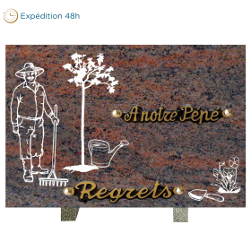 Plaque gravure jardin 20x30cm