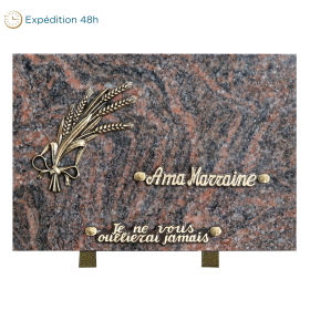 Plaque bronze épi de blé 20x30cm