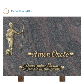 Plaque bronze randonneur 18x25cm
