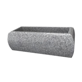 Jardinière massive galbée 68x28x22cm