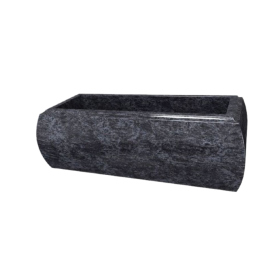 Jardinière massive galbée 68x28x22cm