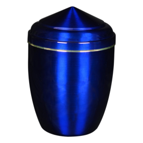 Urne liseret doré bleue
