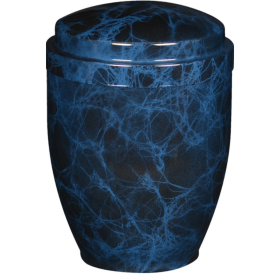 Urne marbrée bleue