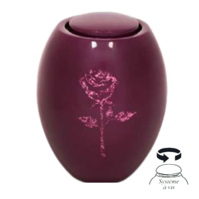 Urne empreinte rose prune