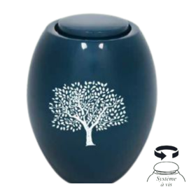 Urne empreinte arbre verte