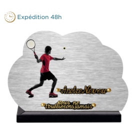Plaque dibond forme nuage tennis