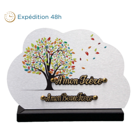 Plaque dibond forme nuage arbre coloré
