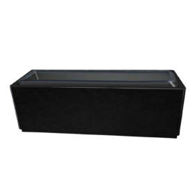 jardinière massive en granit noir fin