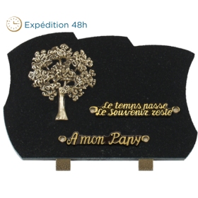 Plaque forme bronze arbre de vie 20x30cm 