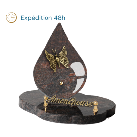 Plaque forme bronze papillon 15x20cm