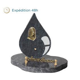 Plaque forme bronze Vierge Marie 15x20cm