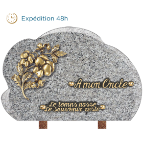 Plaque nuage bronze pensées 20x30cm