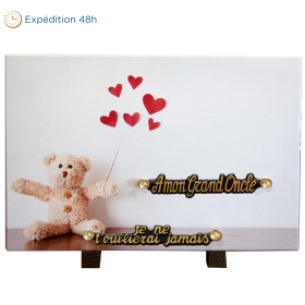 Plaque imprimée ourson 20x30cm