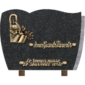 Plaque forme bronze écriture 18x25cm