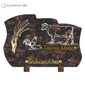 Plaque forme sablée agriculture 30x20cm