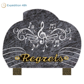Plaque forme sablage musique 20x15cm