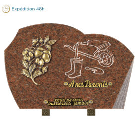 Plaque forme sablage brouette 35x25cm