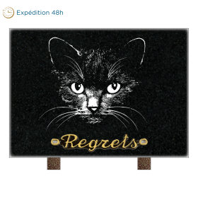 Plaque rectangle tête chat 25x18cm  