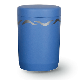 Urne soluble vagues bleu