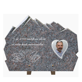 Plaque funéraire personnalisable montagne 40x30cm