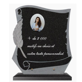 Plaque funéraire personnalisable parchemin 40x35cm