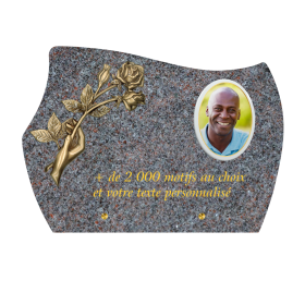 Plaque funéraire personnalisable forme 35x25cm