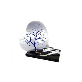 plaque funéraire en plexiglass forme de coeur
