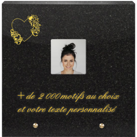 Plaque funéraire personnalisable rectangle 23x23cm