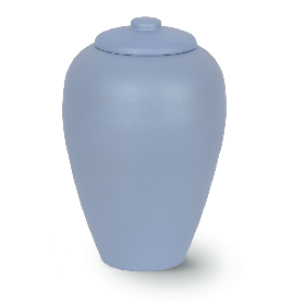 urne soluble argile bleu 