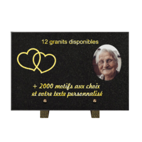 Plaque funéraire personnalisable rectangle 30x20cm