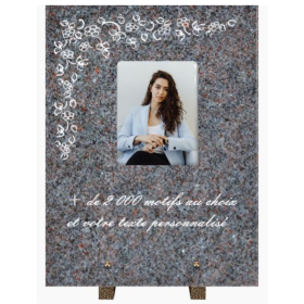 Plaque funéraire personnalisable rectangle-verticale 30x40cm