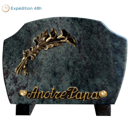 Plaque forme bronze arum 15x20cm