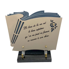 Plaque plexiglas livre ouvert 30x24cm