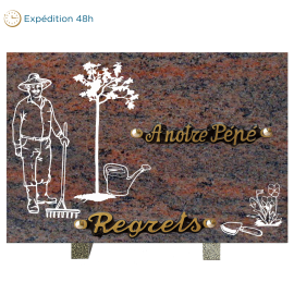 Plaque gravure jardin 20x30cm